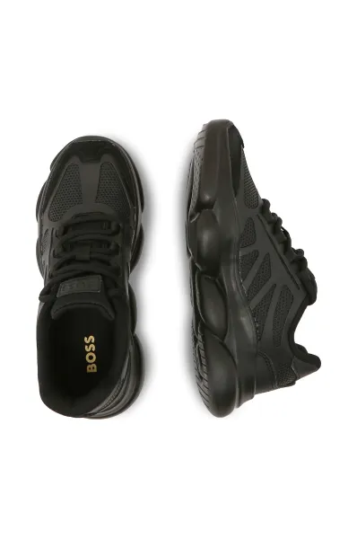 Sneakers | με την προσθήκη δέρματος BOSS Kidswear μαύρο
