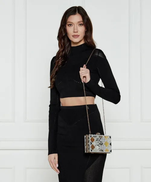Τσάντα ώμου + φακελάκι CRYSTAL QUILT Kurt Geiger χρυσό