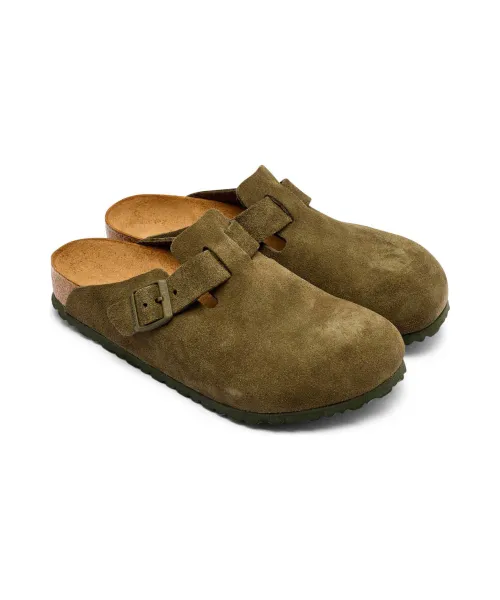 Δερμάτινα mules Boston LEVE Birkenstock πράσινο