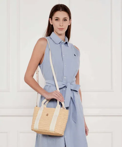 Τσάντα ώμου Tommy Hilfiger μπεζ