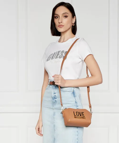 Ταχυδρομική τσάντα Love Moschino καφέ