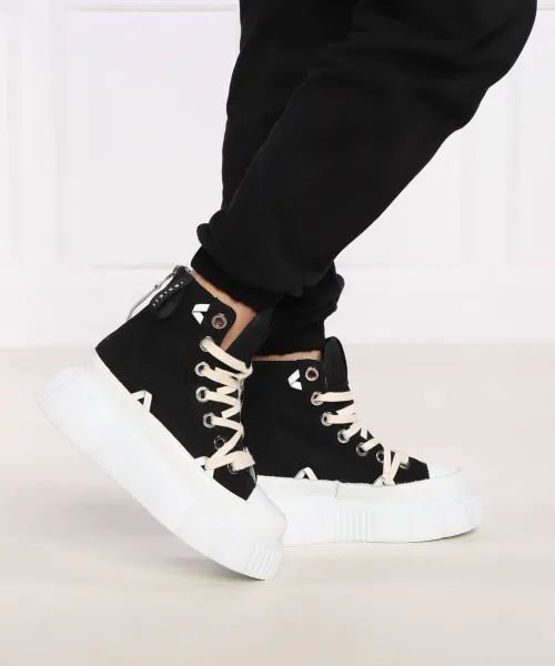 δερμάτινος sneakers matilda canvas high 23 INUIKII μαύρο