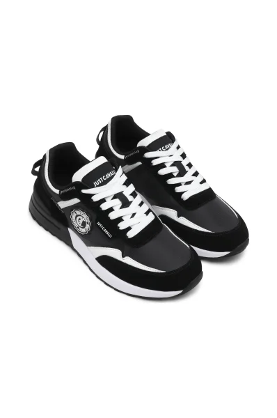 Sneakers FONDO ACTION | με την προσθήκη δέρματος Just Cavalli μαύρο