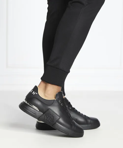 Δερμάτινος sneakers Philipp Plein μαύρο