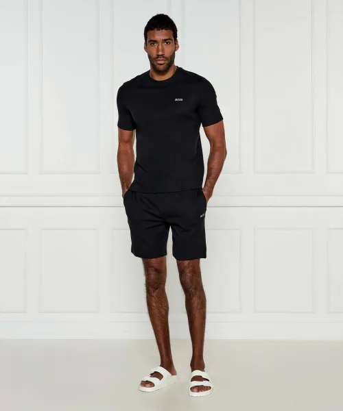 Σορτς Waffle BOSS BLACK | μαύρο Regular Fit 50535884