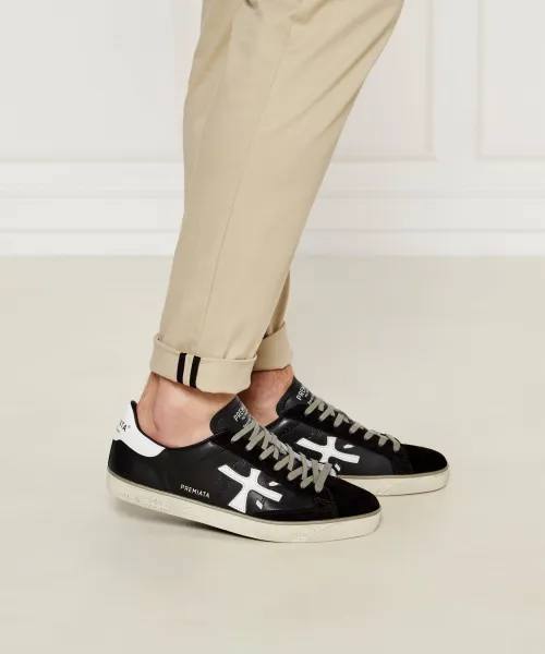 Δερμάτινος sneakers STEVEN Premiata μαύρο