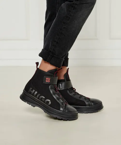 Μισά παπούτσια ANKLE HUGO KIDS μαύρο
