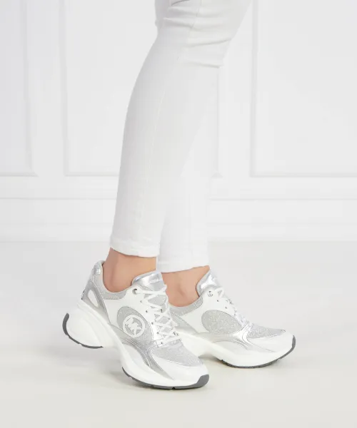 Sneakers ZUMA TRAINER | με την προσθήκη δέρματος Michael Kors ασημί