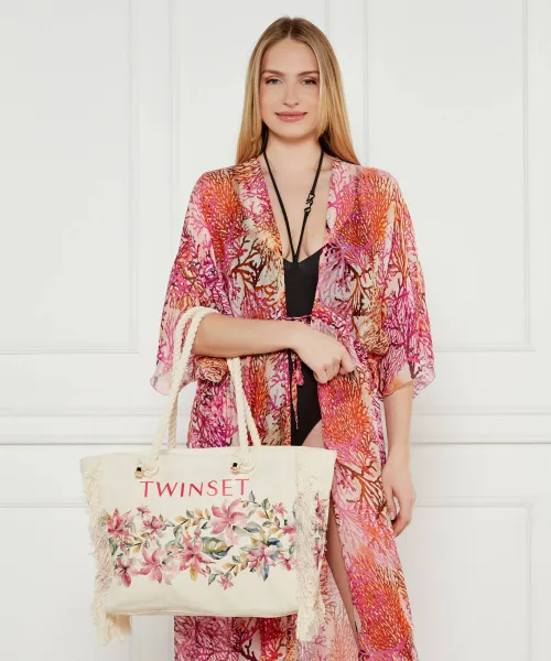Τσάντα shopper Twinset U&B μπεζ