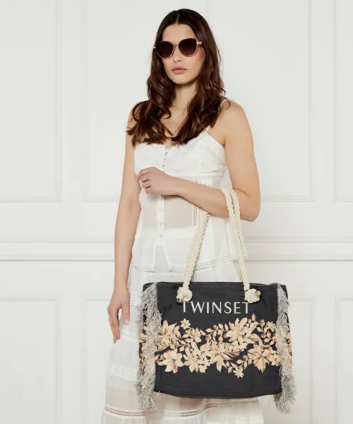 Τσάντα shopper Twinset U&B μαύρο