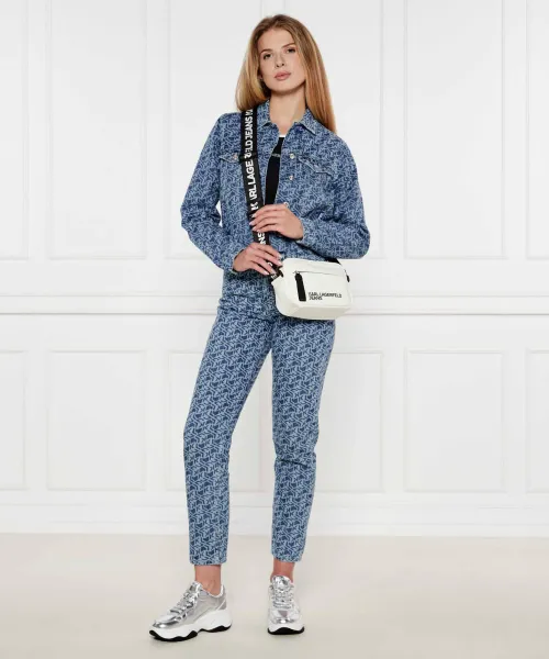Sneakers HAPYY | με την προσθήκη δέρματος Guess ασημί