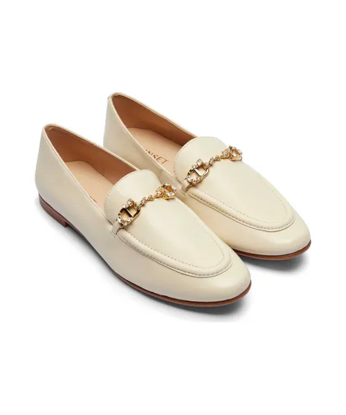 Δερμάτινα loafers TWINSET κρεμώδες