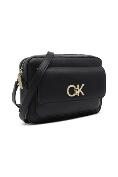 Ταχυδρομική τσάντα RE-LOCK CAMERA W/FLAP Calvin Klein μαύρο