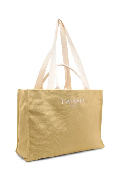 Τσάντα shopper TWINSET κίτρινο