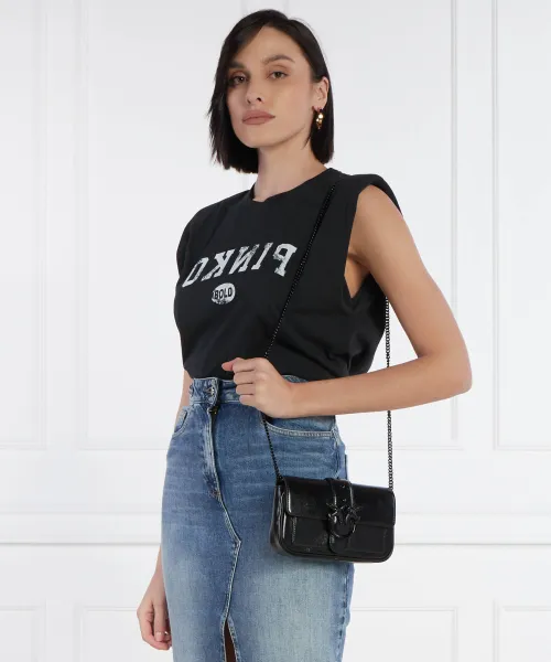 Ταχυδρομική τσάντα LOVE ONE POCKET C VITELLO CANG Pinko μαύρο