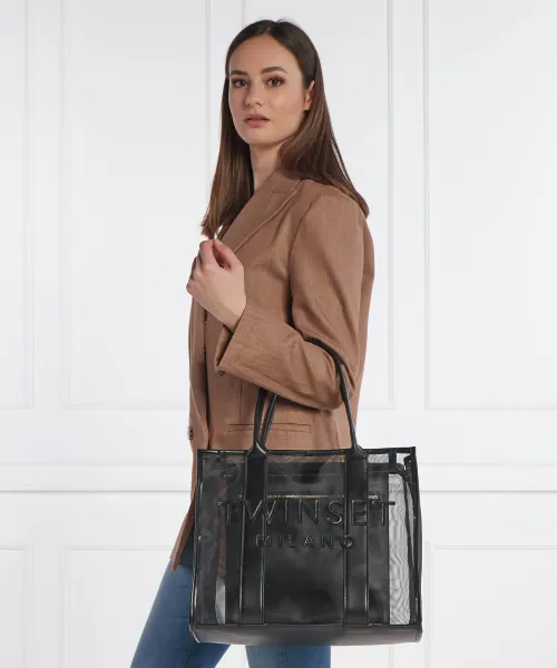Τσάντα shopper TWINSET μαύρο