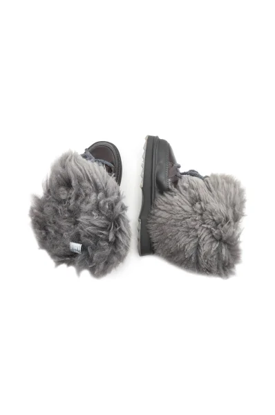 Δερμάτινος μποτες χιονιού Blurred Glossy | με την προσθήκη μαλλιού EMU Australia μαύρο