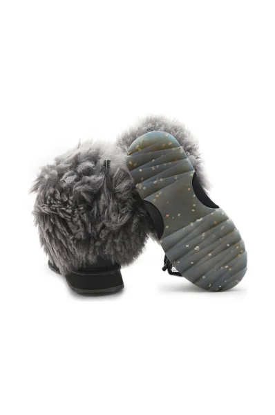 Δερμάτινος μποτες χιονιού Blurred Glossy | με την προσθήκη μαλλιού EMU Australia μαύρο