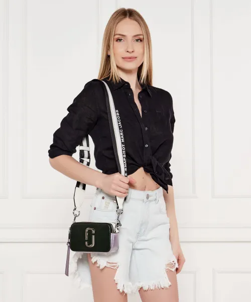 Δερμάτινη ταχυδρομική τσάντα THE SNAPSHOT Marc Jacobs μαύρο