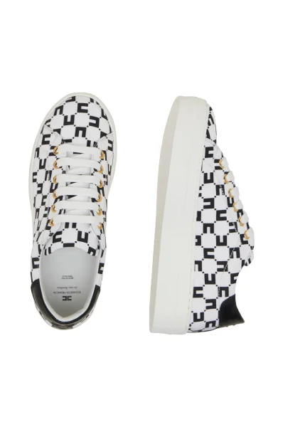Sneakers | με την προσθήκη δέρματος Elisabetta Franchi άσπρο