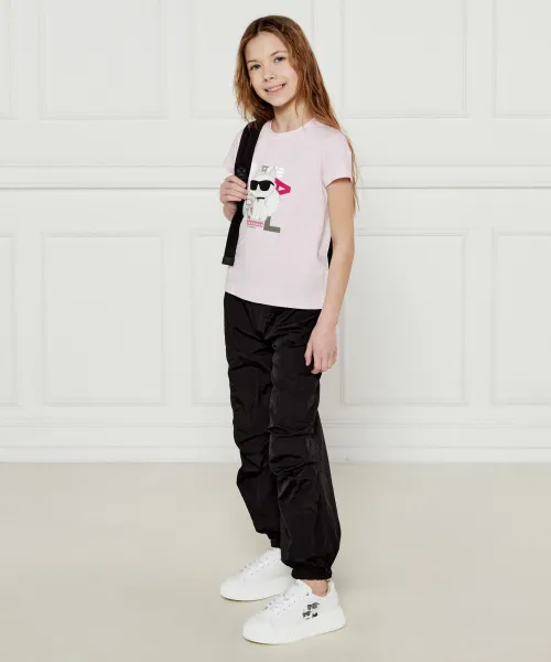 Δερμάτινα sneakers Karl Lagerfeld Kids άσπρο
