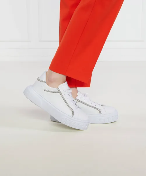 Δερμάτινος sneakers OFF ROAD Casadei άσπρο