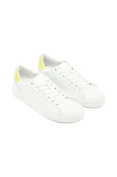 Δερμάτινος sneakers MSGM άσπρο