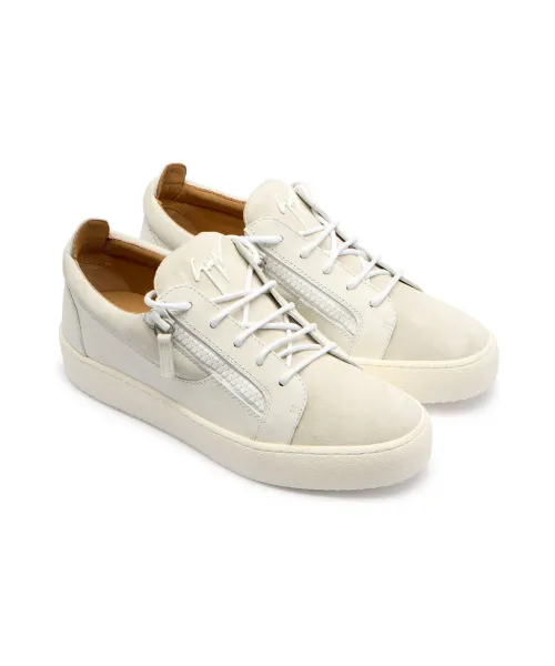 Δερμάτινα sneakers FRANKIE Giuseppe Zanotti άσπρο