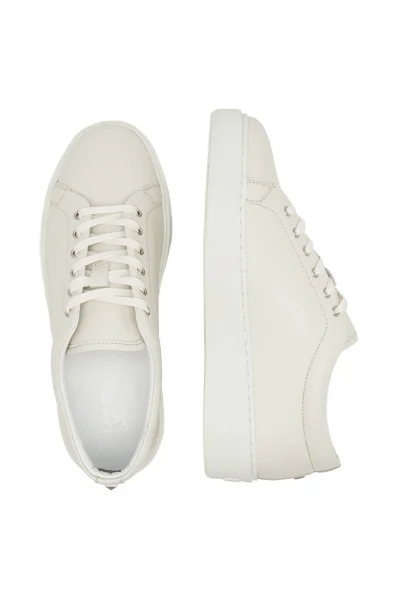 Sneakers FLINT Lace Lo Lthr | με την προσθήκη δέρματος Karl Lagerfeld άσπρο