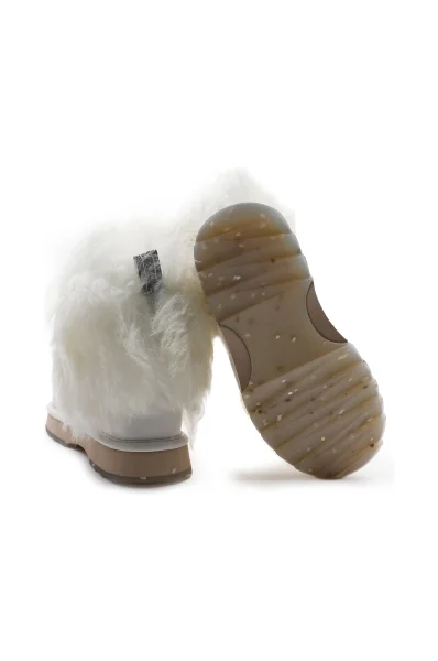 Δερμάτινος μποτες χιονιού Blurred Glossy | με την προσθήκη μαλλιού EMU Australia άσπρο