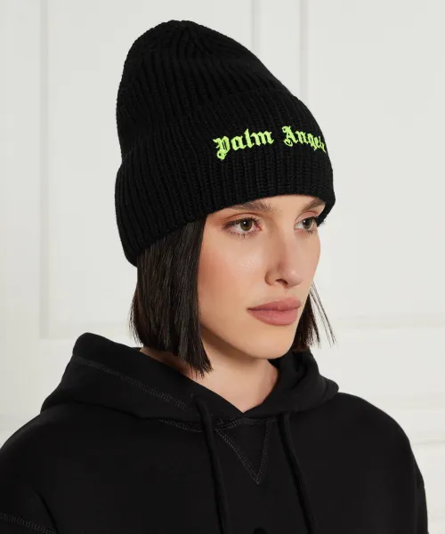 Μάλλινη καπέλο Palm Angels μαύρο