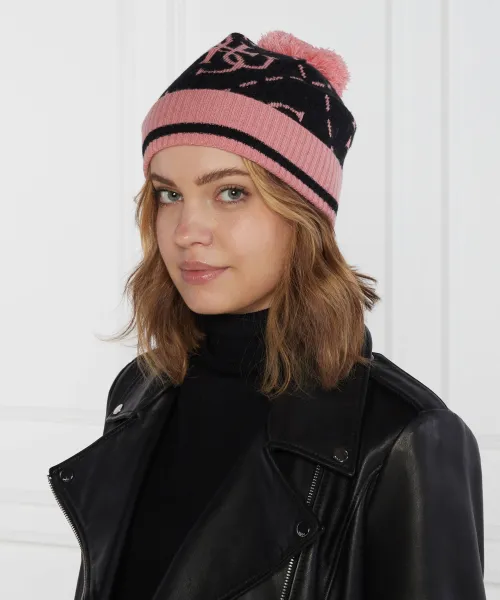 Καπέλο 4G BEANIE | με την προσθήκη μαλλιού GUESS ACTIVE μαύρο