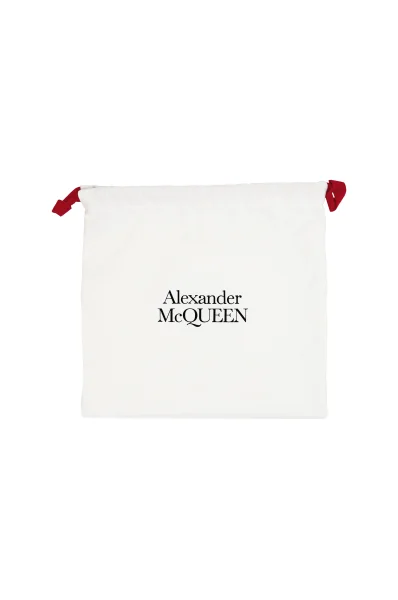 Δέρμα διπλής όψης ζώνη Alexander McQueen μαύρο