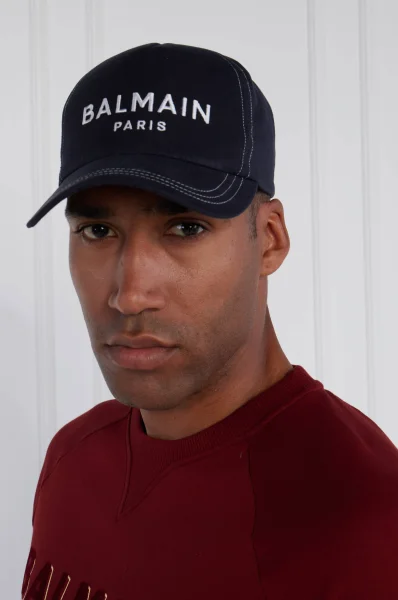 Καπέλο μπείζμπολ Balmain ναυτικό μπλε