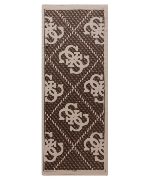 Κασκόλ MITO Guess καφέ