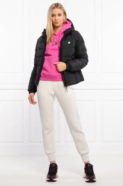 Μπλούζα CENTER BADGE | Regular Fit Tommy Jeans ροζ