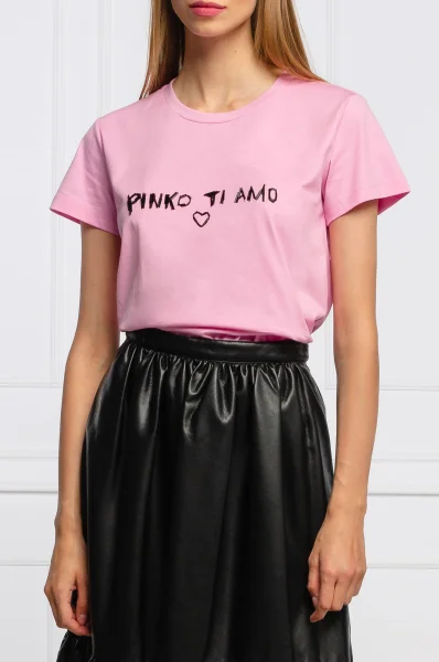 t-shirt arnold 2 | regular fit Pinko ροζ