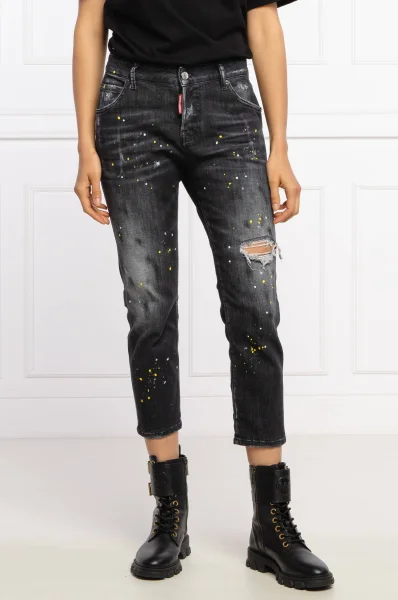 Jeans Cool Girl Cropped | Cropped Fit | low waist Dsquared2 μαύρο