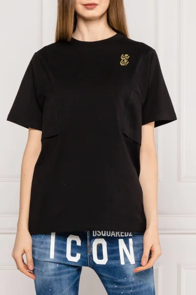 t-shirt | loose fit McQ Alexander McQueen μαύρο