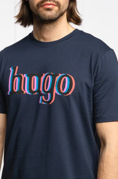t-shirt dontrol | regular fit HUGO ναυτικό μπλε
