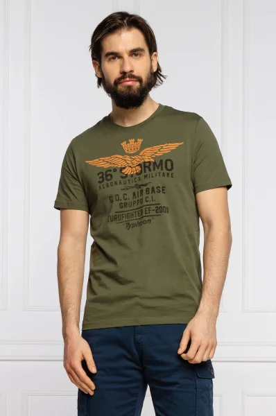 T-shirt | Regular Fit Aeronautica Militare χακί