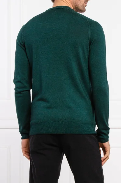 Μάλλινος πουλόβερ ANSERLOT | Regular Fit BOSS ORANGE πράσινο μπουκαλιού