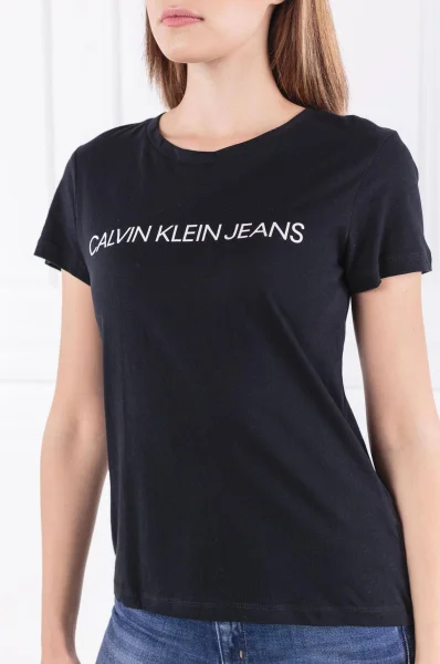t-shirt core institutional | regular fit CALVIN KLEIN JEANS μαύρο