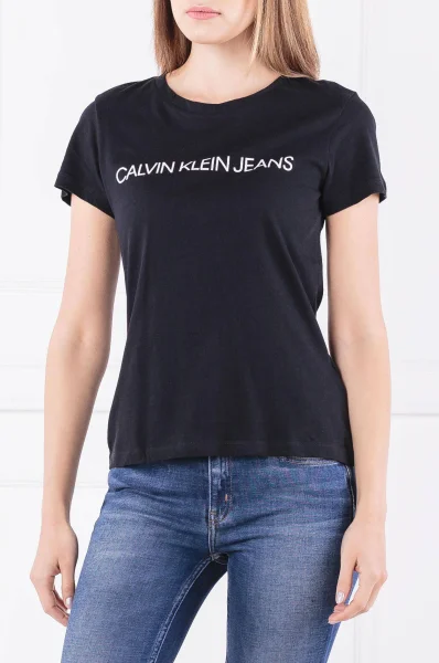t-shirt core institutional | regular fit CALVIN KLEIN JEANS μαύρο