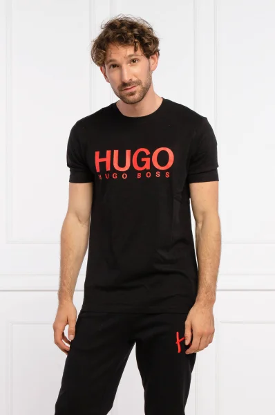 t-shirt dolive | regular fit HUGO μαύρο