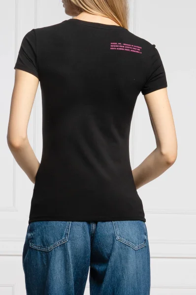 t-shirt kamelia | slim fit GUESS μαύρο