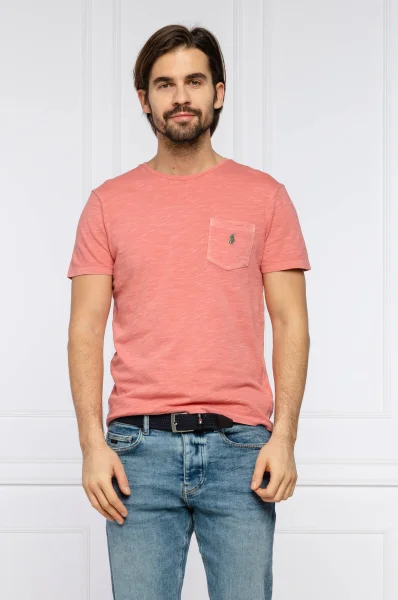 T-shirt | Custom slim fit POLO RALPH LAUREN χρώμα ροδάκινου