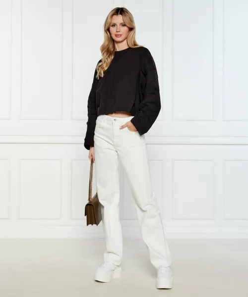 Μπλούζα MACEDONIA | Cropped Fit Pinko μαύρο