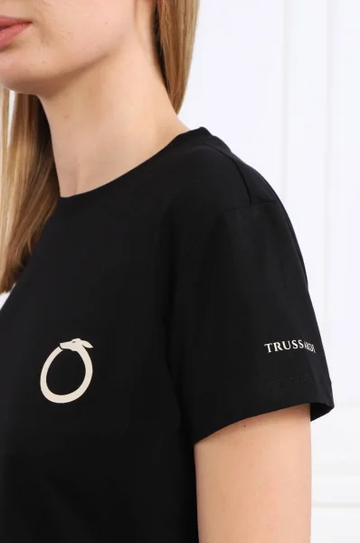 T-shirt | Regular Fit Trussardi μαύρο