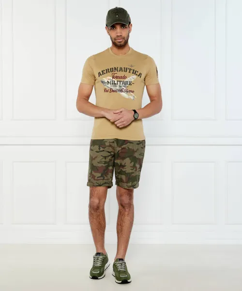 T-shirt | Regular Fit Aeronautica Militare μπεζ